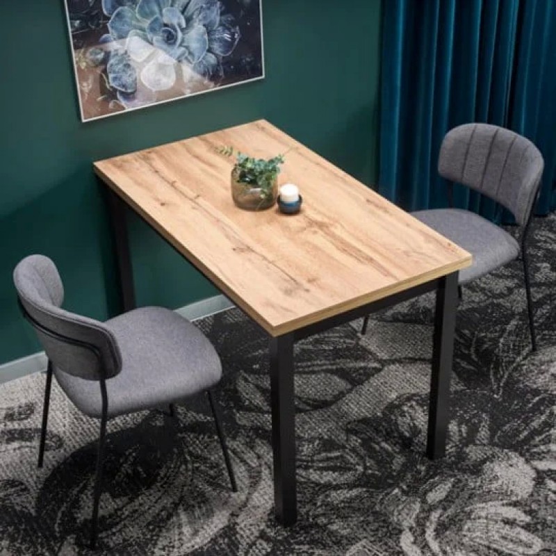 Стіл обідній ADAM 120x68 Дуб артизіан / Чорний ADAMDAC120 Signal