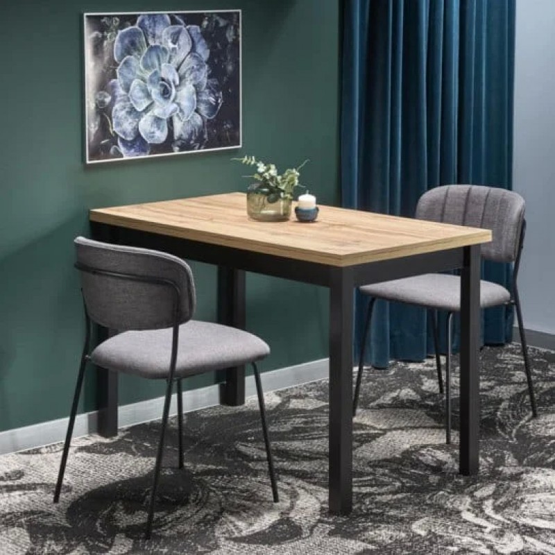 Стіл обідній ADAM 120x68 Дуб артизіан / Чорний ADAMDAC120 Signal