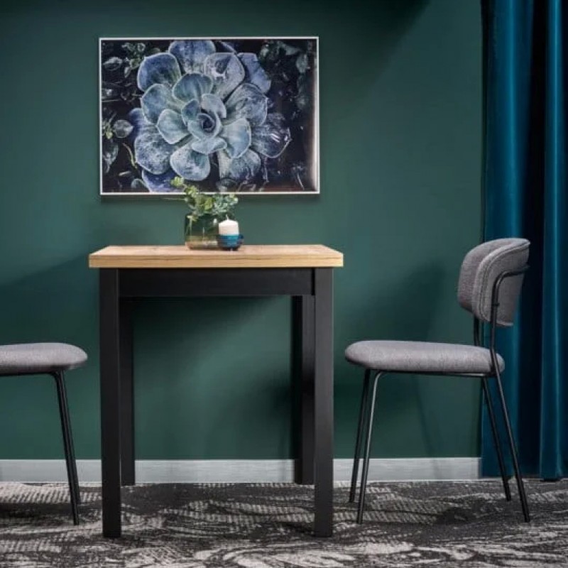 Стіл обідній ADAM 120x68 Дуб артизіан / Чорний ADAMDAC120 Signal