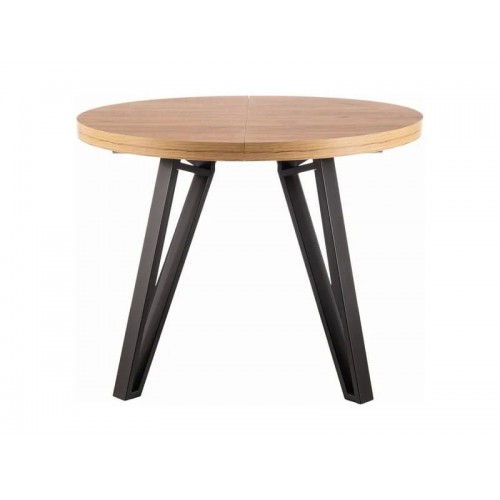 Стіл обідній GALAXY Дуб артизіан / Чорний Діаметр 100 (100-168) GALAXYDACFI100 Signal