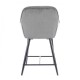 Барний стілець CHERRY H-2 VELVET чорний каркас / сірий BLUVEL 14 Signal
