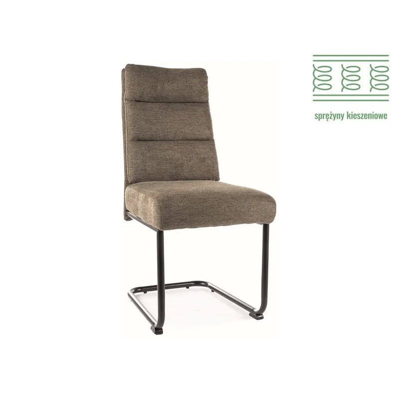 Крісло BERRY BREGO CHAIR Чорний каркас / Оливковий77 BERRYBRCOL Signal