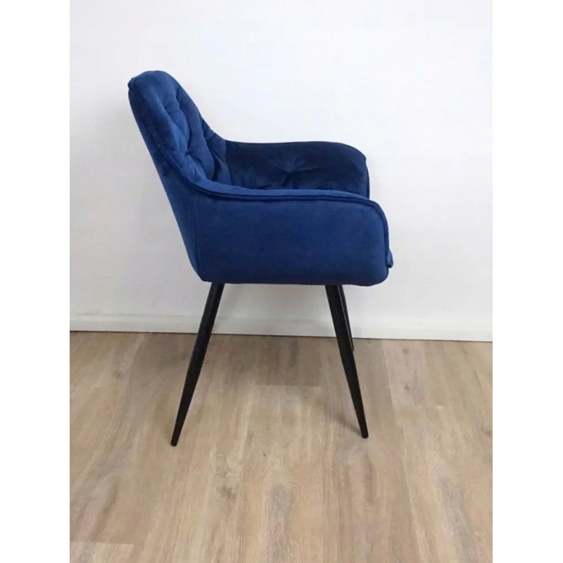 Крісло Cherry Velvet Синій / Чорний Signal