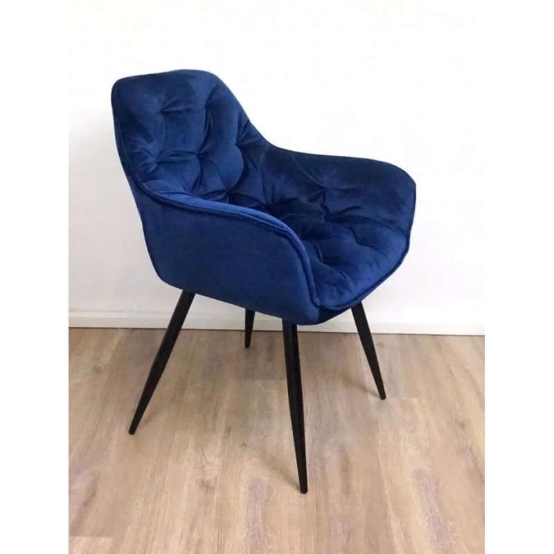 Крісло Cherry Velvet Синій / Чорний Signal