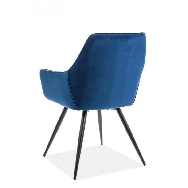 Крісло Cherry Velvet Синій / Чорний Signal