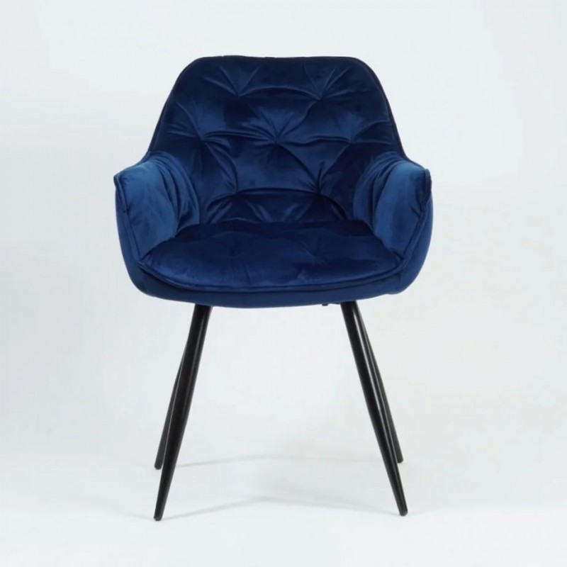 Крісло Cherry Velvet Синій / Чорний Signal