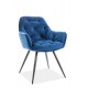 Крісло Cherry Velvet Синій / Чорний Signal
