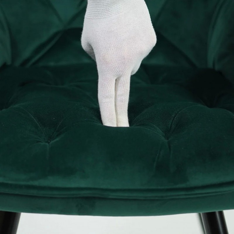 Крісло Cherry Velvet Зелений / Чорний Signal