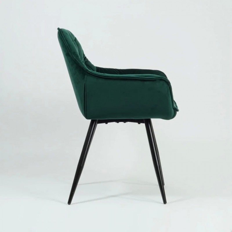 Крісло Cherry Velvet Зелений / Чорний Signal