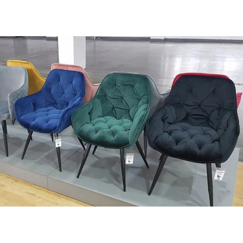 Крісло Cherry Velvet Зелений / Чорний Signal