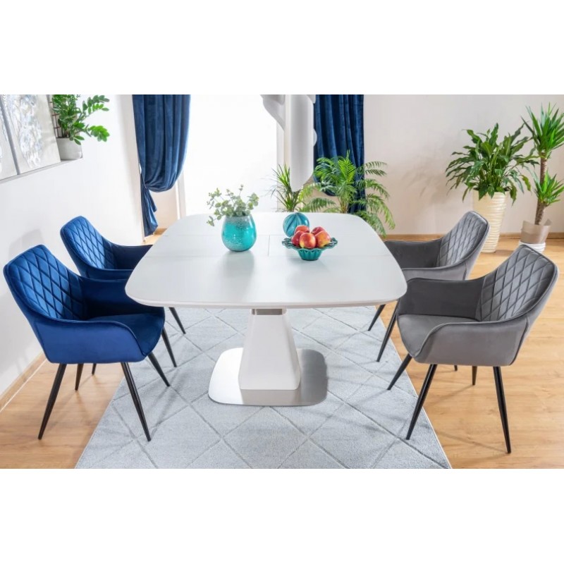 Крісло Linea Velvet Сірий / Чорний Signal