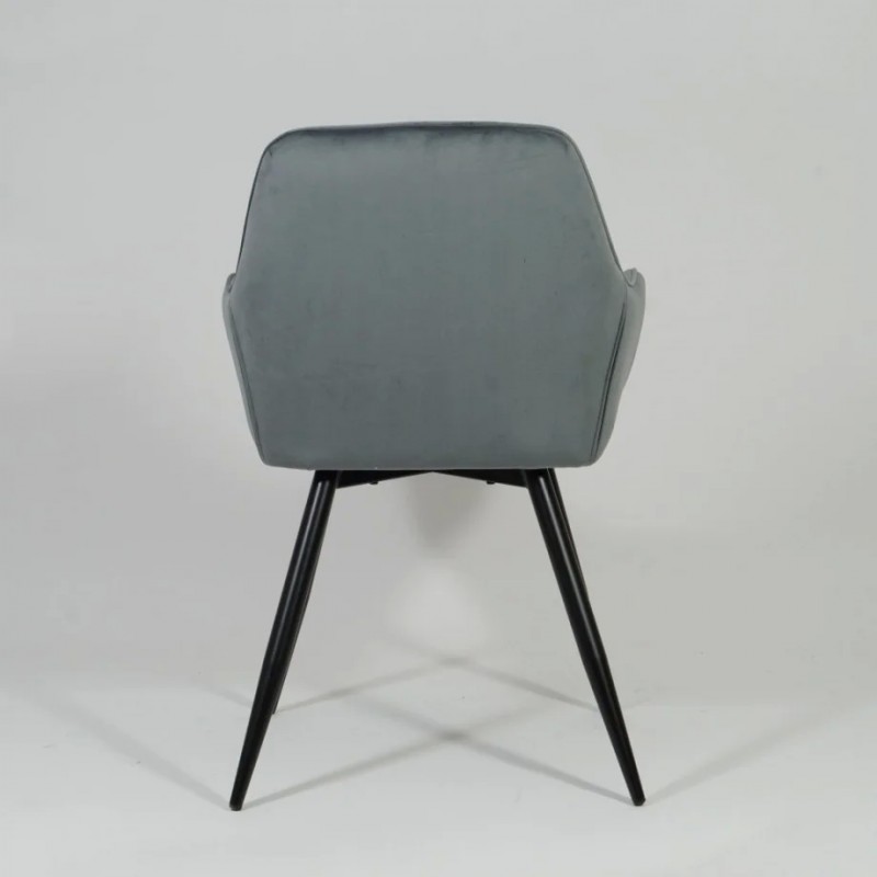 Крісло Linea Velvet Сірий / Чорний Signal