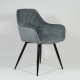 Крісло Linea Velvet Сірий / Чорний Signal