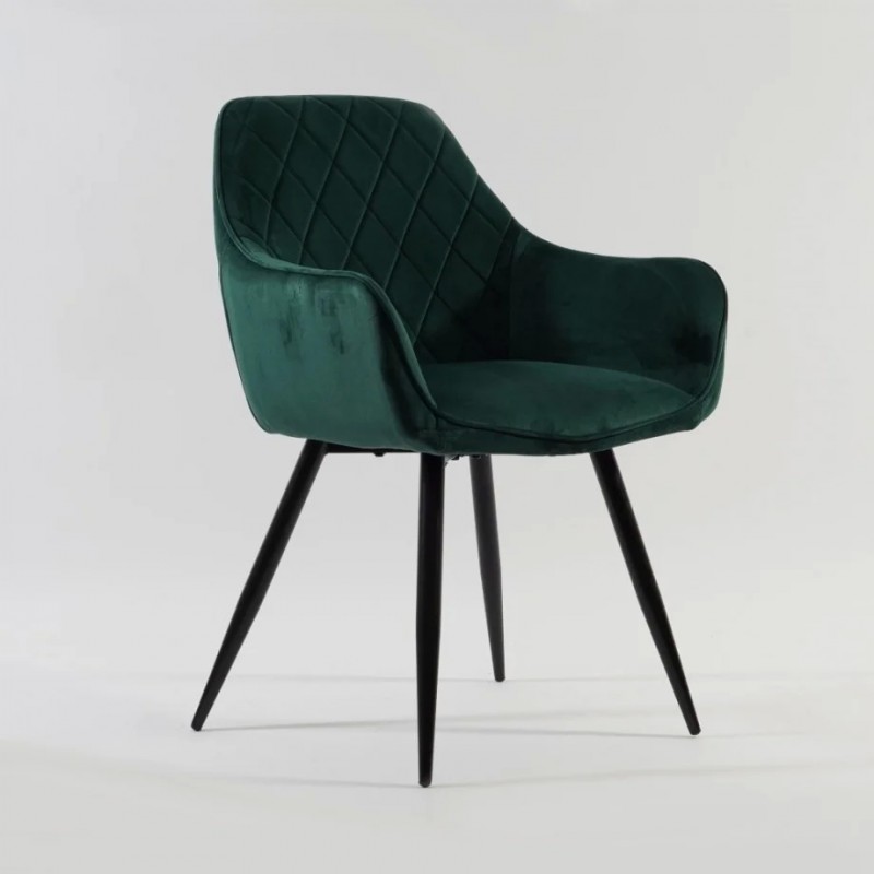 Крісло Linea Velvet Зелений / Чорний Signal