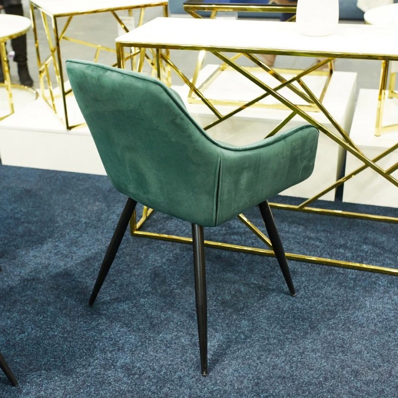 Крісло Linea Velvet Зелений / Чорний Signal