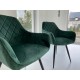 Крісло Linea Velvet Зелений / Чорний Signal