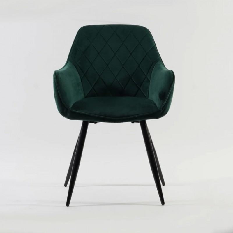 Крісло Linea Velvet Зелений / Чорний Signal