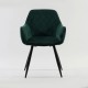 Крісло Linea Velvet Зелений / Чорний Signal