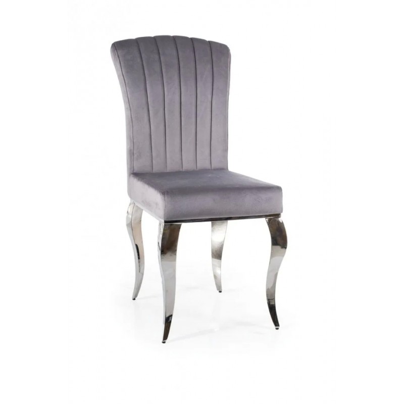 Крісло PRINCE VELVET Хром / Сірий TAP. 195 Signal