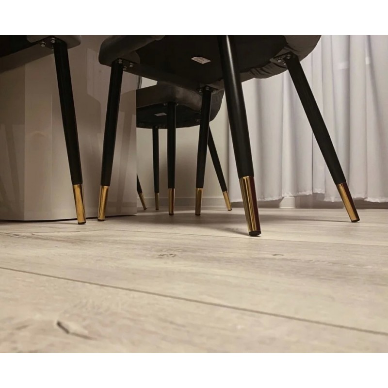 Крісло Piano Velvet Сірий / Чорний Signal