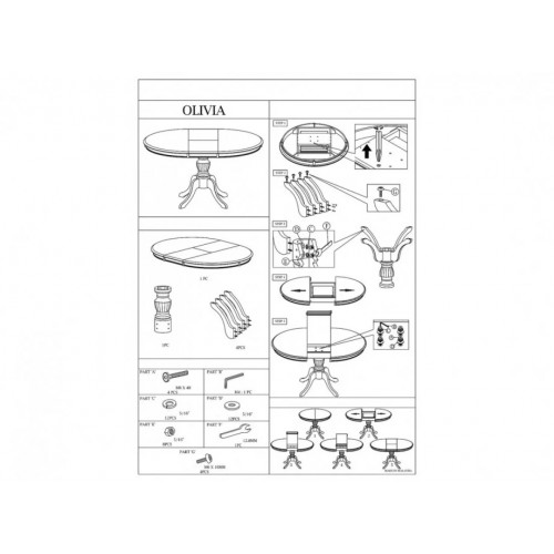 Обідній стіл Olivia Білий Signal