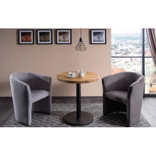 Обідній стіл PURO II ламінований Дуб / Чорний 80 Дуб Signal