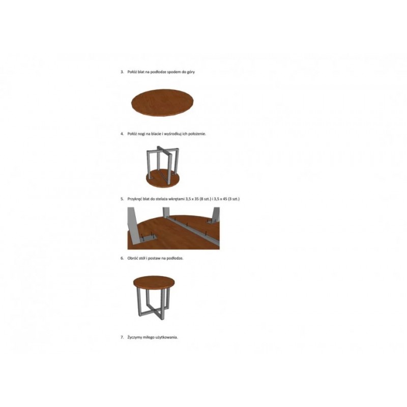 Обідній стіл ROLF ламінований Дуб / Чорний 90 Дуб Signal