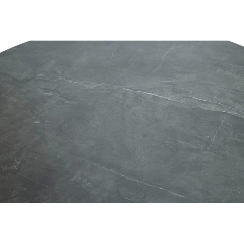 Стіл ANGEL сірий еф.мармуру / чорний мат д.120 Signal