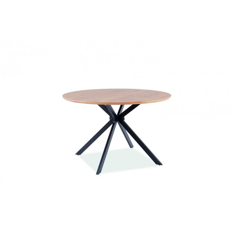 Стіл ASTER дуб / чорний каркас Діаметр 120 Signal