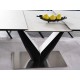 Стіл CANYON CERAMIC білий мармур / чорний мат 160(220)x90 Signal