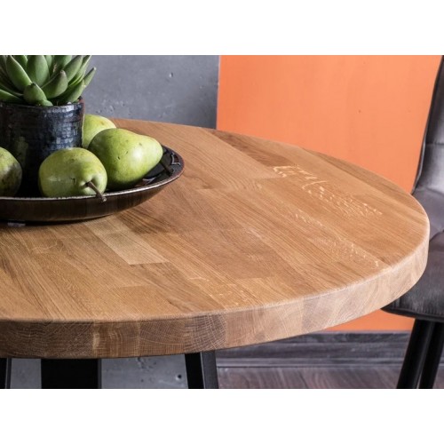 Стіл CONO LAMINAT дуб / чорний Діаметр 90 Signal