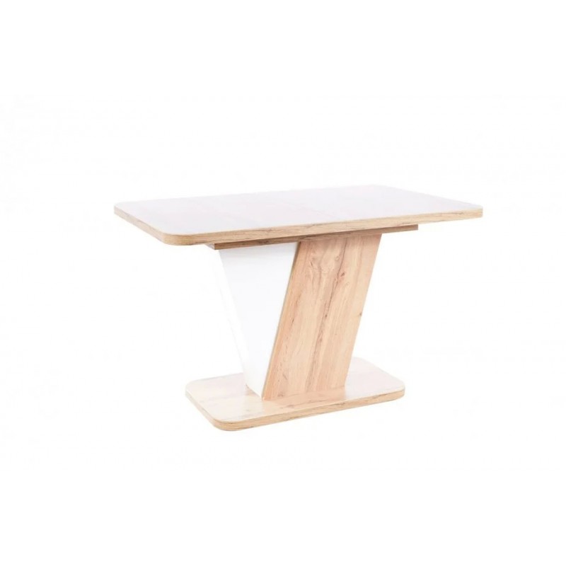 Стіл CROCUS Дуб вотан / Білий мат 120(160)X80 Signal