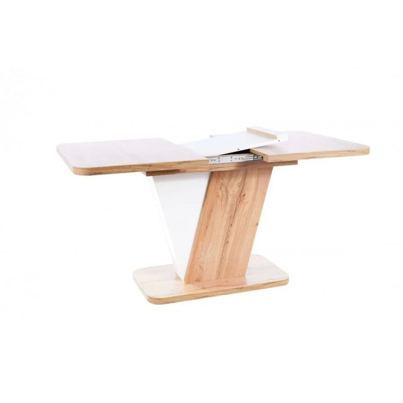 Стіл CROCUS Дуб вотан / Білий мат 120(160)X80 Signal