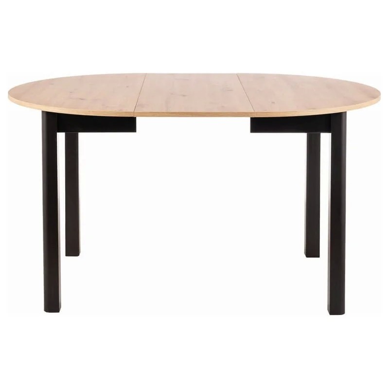 Стіл DANTE круглий розсувний 102(142)X102 дуб ремісничий/чорний Signal