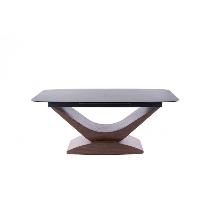 Стіл DOLCE CERAMIC сірий мармур / горіх 180(240)X95 Signal