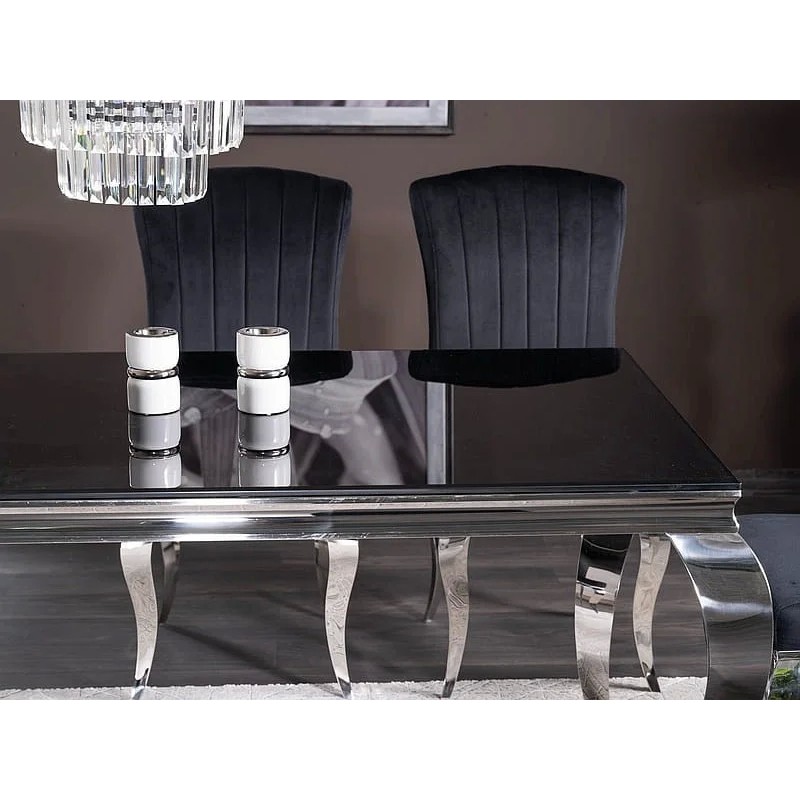 Стіл PRINCE чорний / хром 150X90 Signal