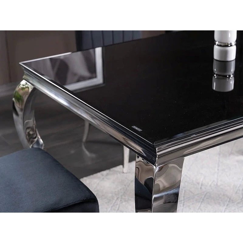 Стіл PRINCE чорний / хром 150X90 Signal