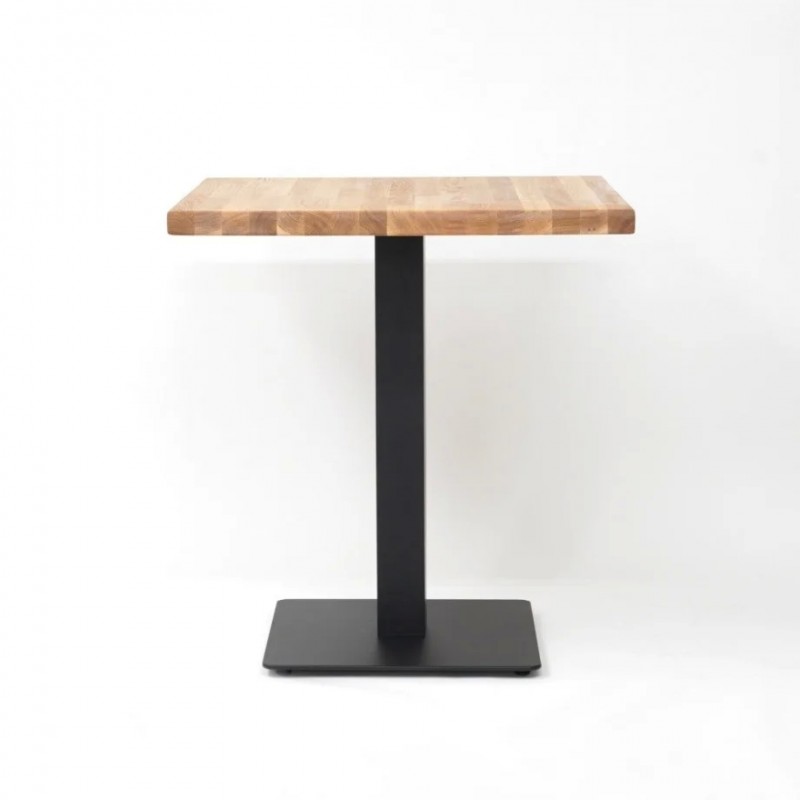 Стіл Puro 70х70 Масив Дуб / Чорний Signal