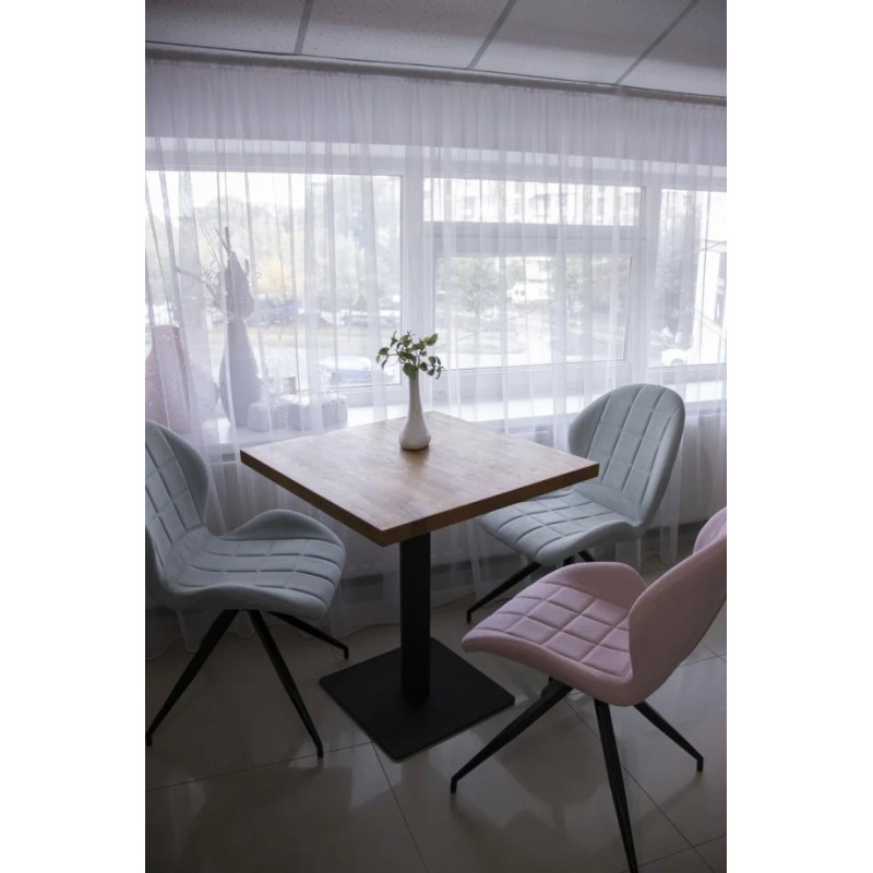 Стіл Puro 70х70 Масив Дуб / Чорний Signal