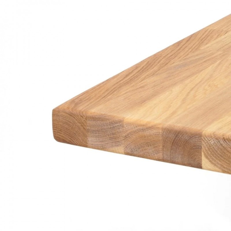 Стіл Puro 80х80 Шпон Дуб / Чорний Signal