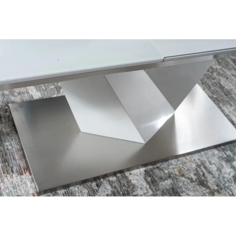 Стіл обідній Alaras III Білий / Білий лак 160 (220) X90 Signal