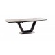 Стіл обідній Armani Ceramic 160(220)х90 Ефект Мармур / Чорний Мат Signal
