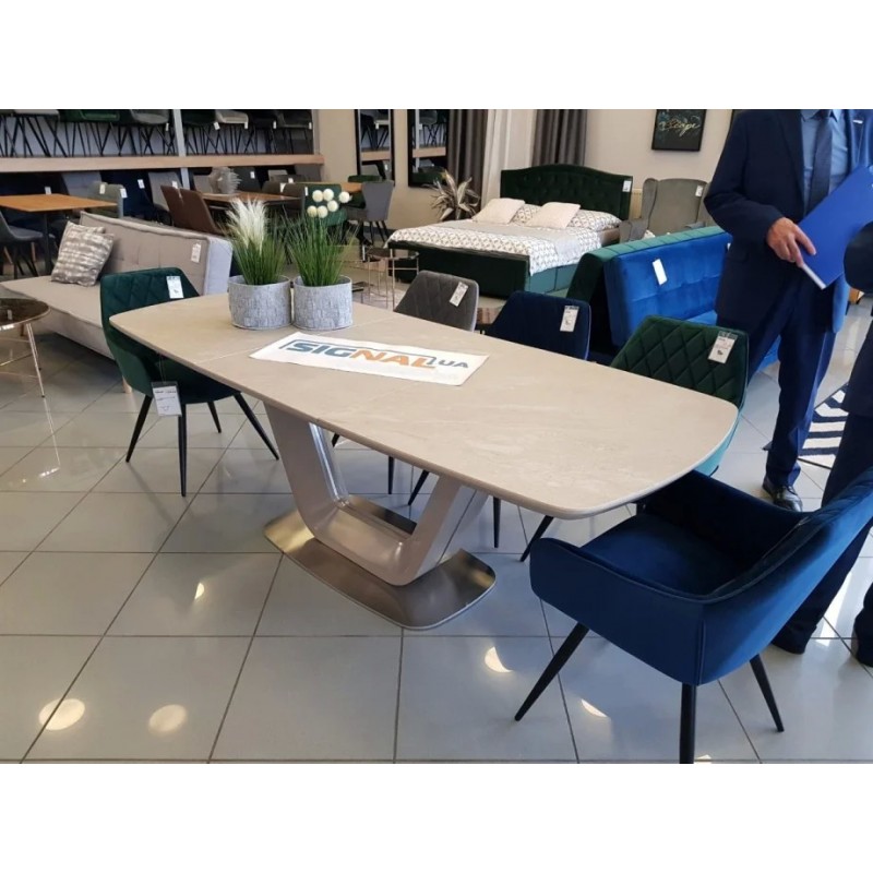 Стіл обідній Armani Ceramic 160(220)х90 Сірий Signal