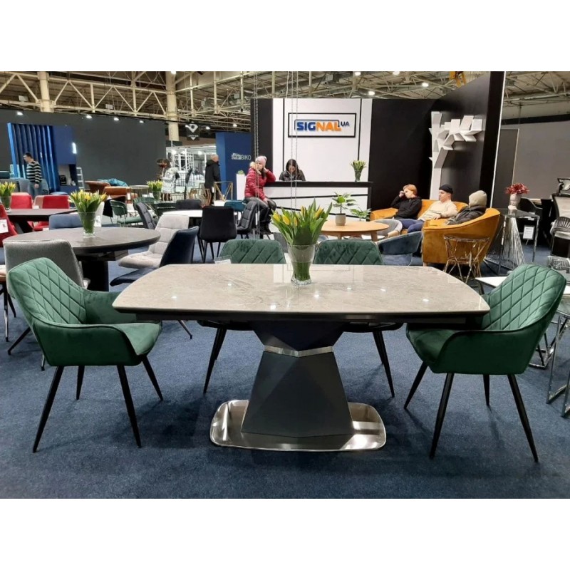 Стіл обідній Cortez Ceramic 90X160 Сірий Ефект мармуру Signal