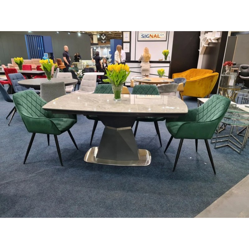 Стіл обідній Cortez Ceramic 90X160 Сірий Ефект мармуру Signal