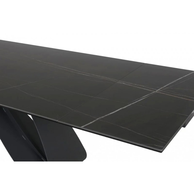 Стіл обідній DIUNA CERAMIC Чорний MARMUR SAHAR NOIR / Чорний мат (160-240) X90 Signal