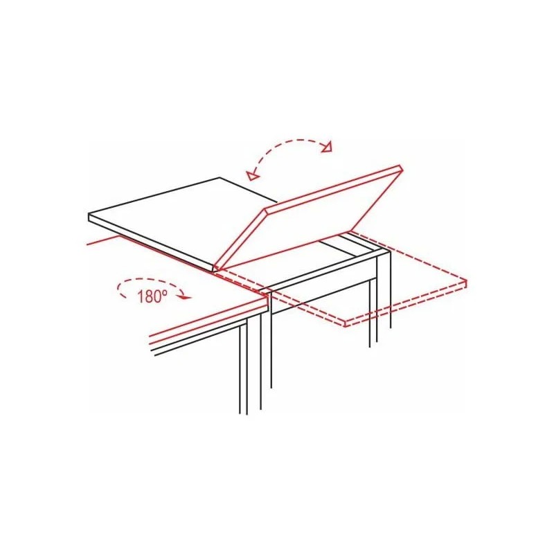 Стіл обідній FLIP Дуб артизіан / Чорний 80(160)X80 Signal
