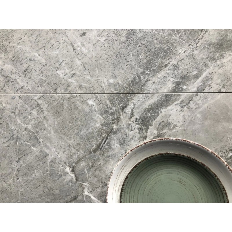 Стіл обідній Pallas Ceramic 160х90 (210) Ефект Мармур / Чорний Мат Signal