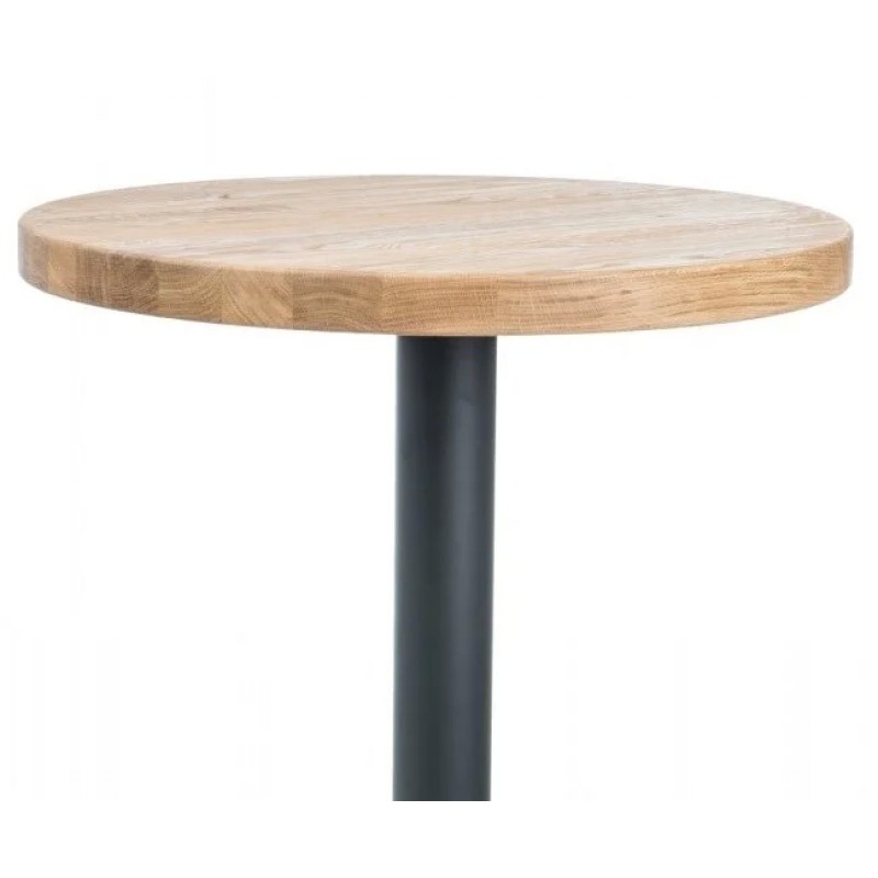 Стіл обідній Puro II 80х80 Масив Дуба / Чорний Signal