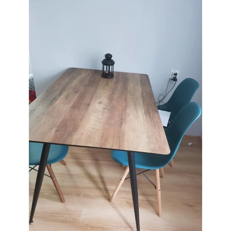 Стіл обідній Remus 120х80 Горіх / Чорний Signal